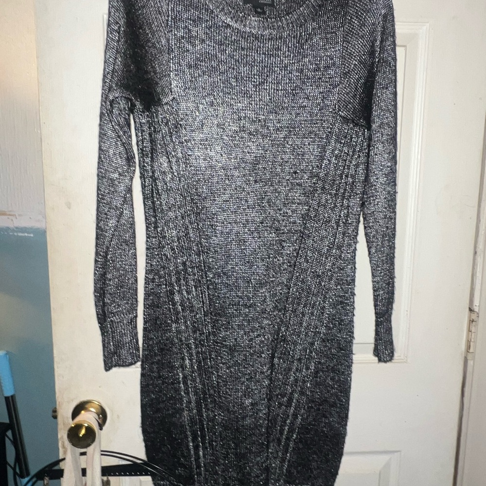 Elegant Gray Knit Dress